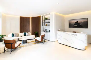 Wellness service reception area