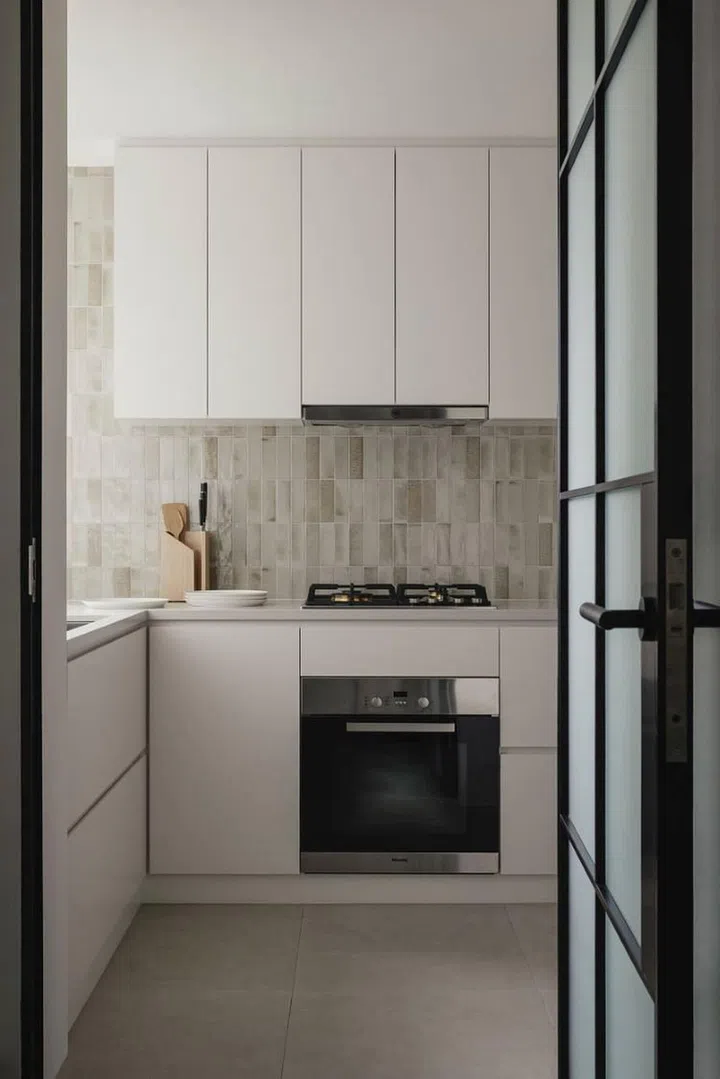 The kitchen size was reduced as the owners rarely cook. (Photo: Studio Periphery) 