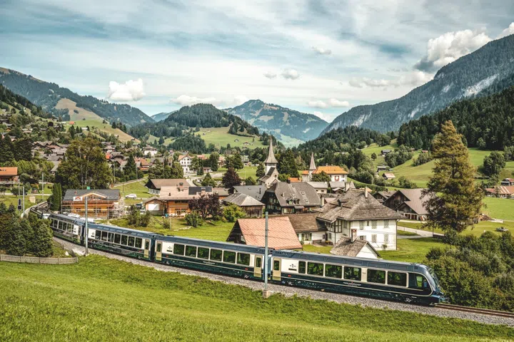 GoldenPass Express as it glides through the countryside in Vaud. (Photo: Switzerland Tourism)