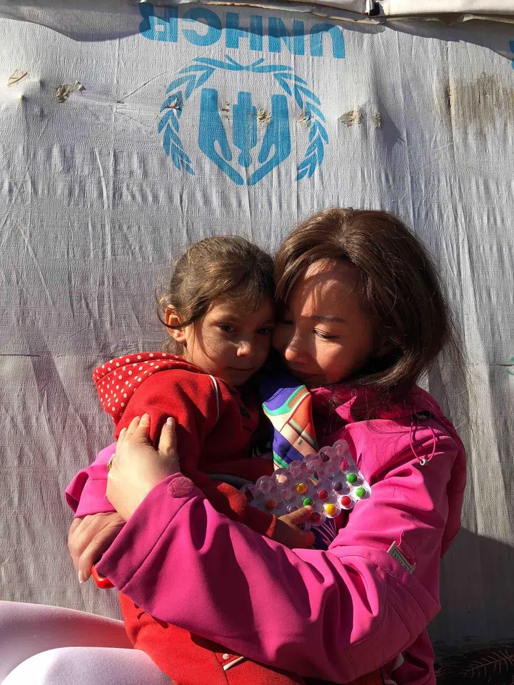 In February 2019, Jane Sun travelled to the Middle East to visit the refugee centres.