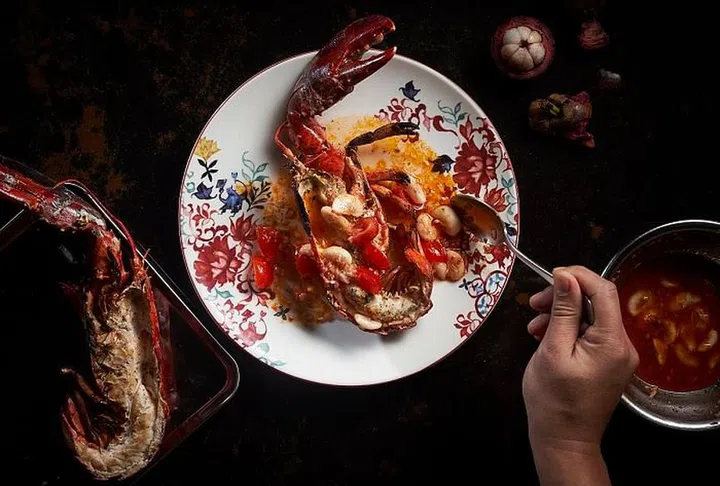 Boston lobster with mangosteen and Thai chilli dressing