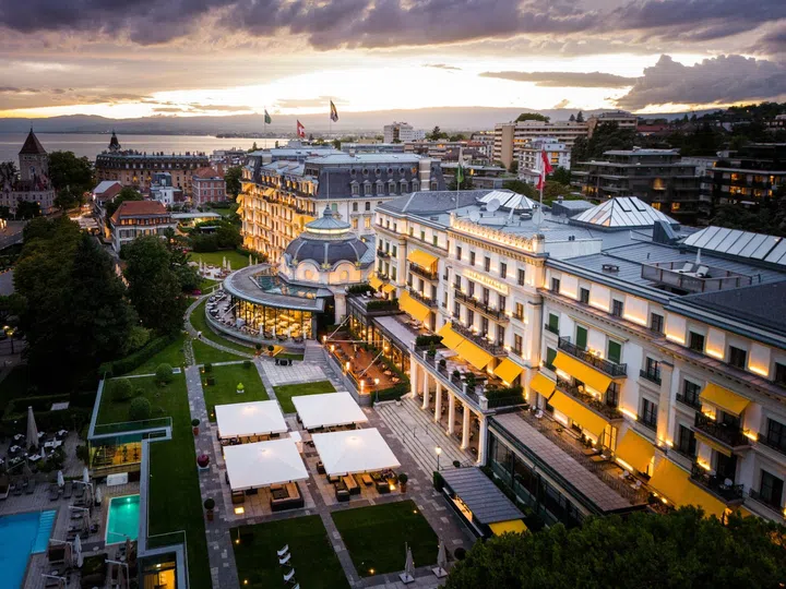 Beau-Rivage Palace at Lausanne on the waterfront of Lake Geneva. (Photo: Beau-Rivage Palace)