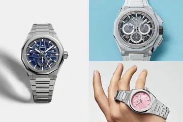 The Defy Skyline Skeleton, Defy Extreme Glacier and Defy Skyline 36mm watches by Zenith.