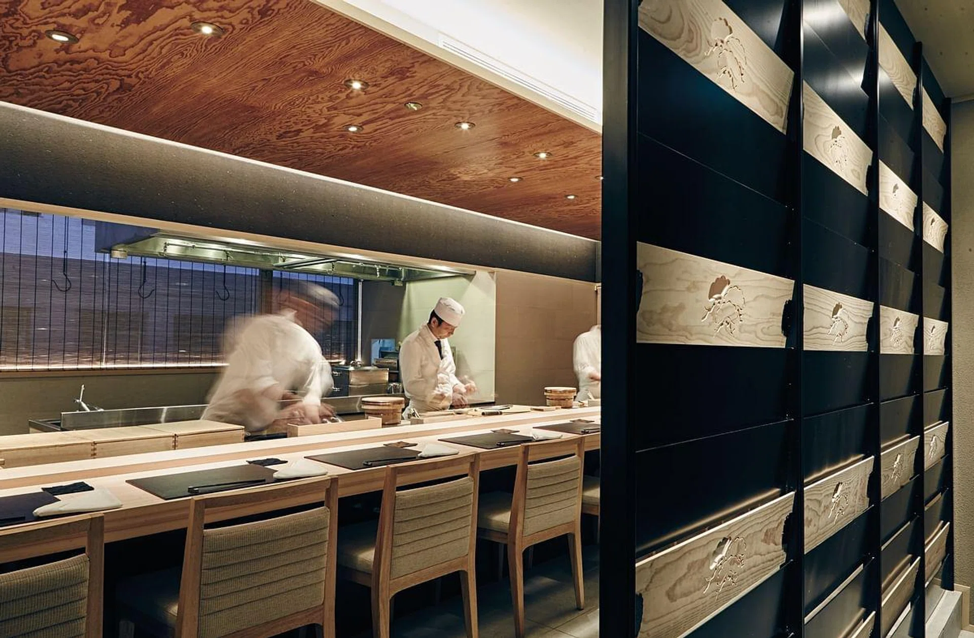 Ishi’s counter dining area.