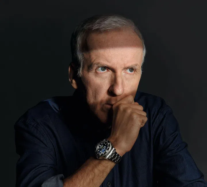 Portrait of film director and Rolex Testimonee James Cameron