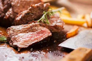 Grilled-medium-rare-beef-steak