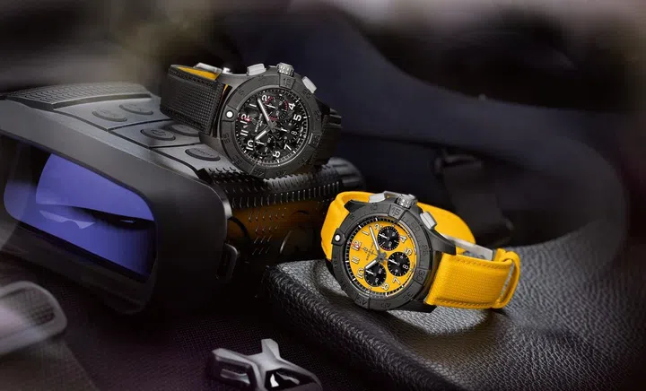 Breitling Avenger B01 Chronograph 44 Night Mission watches in black ceramic. (Photo: Breitling)