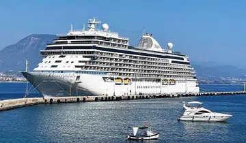 The 10-deck ship accommodates 732 guests and 567 crew.