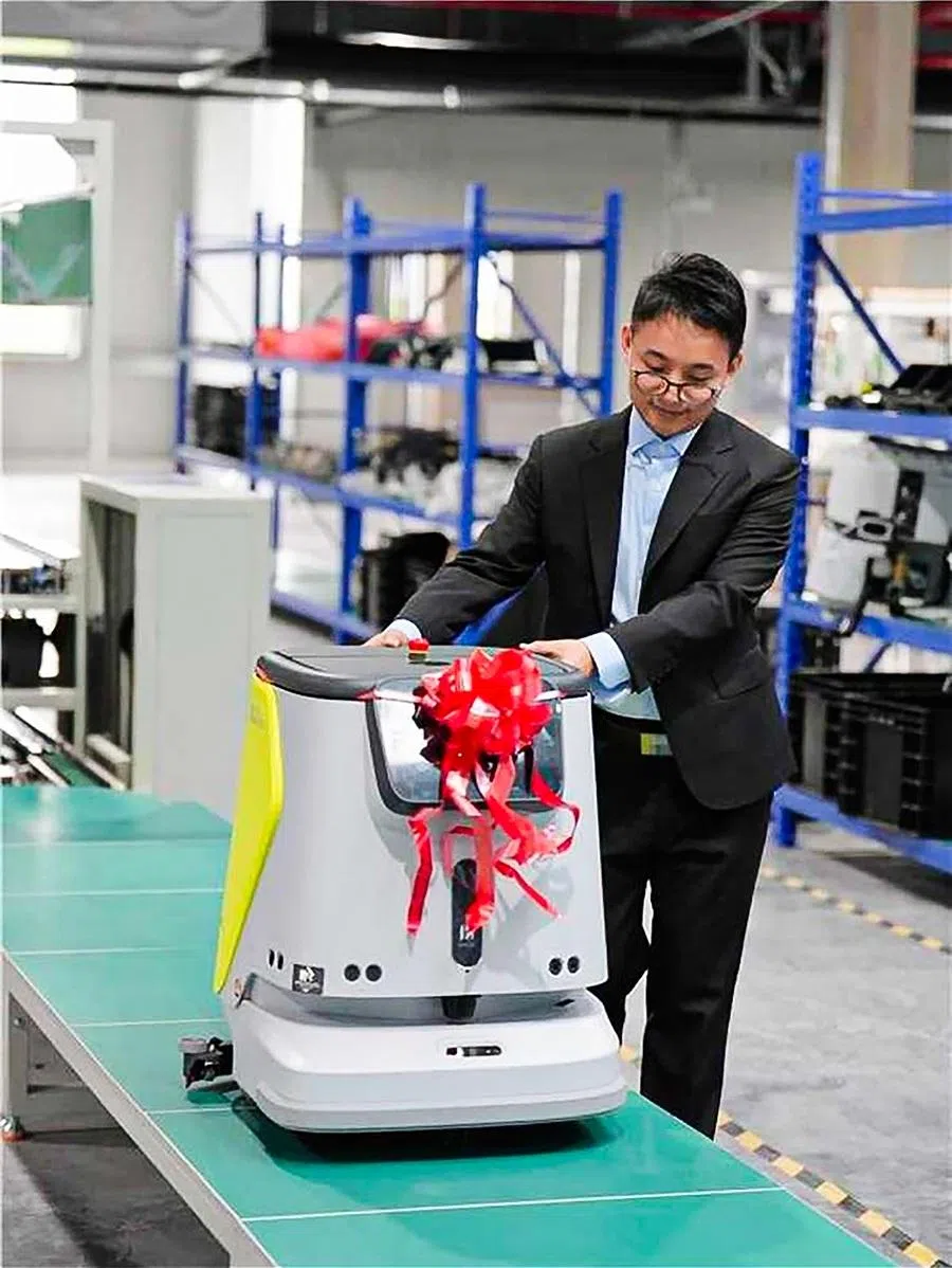 PUDU CC1 cleaning robot, which has been deployed in several countries including Singapore. (Photo provided by Pudu Robotics)