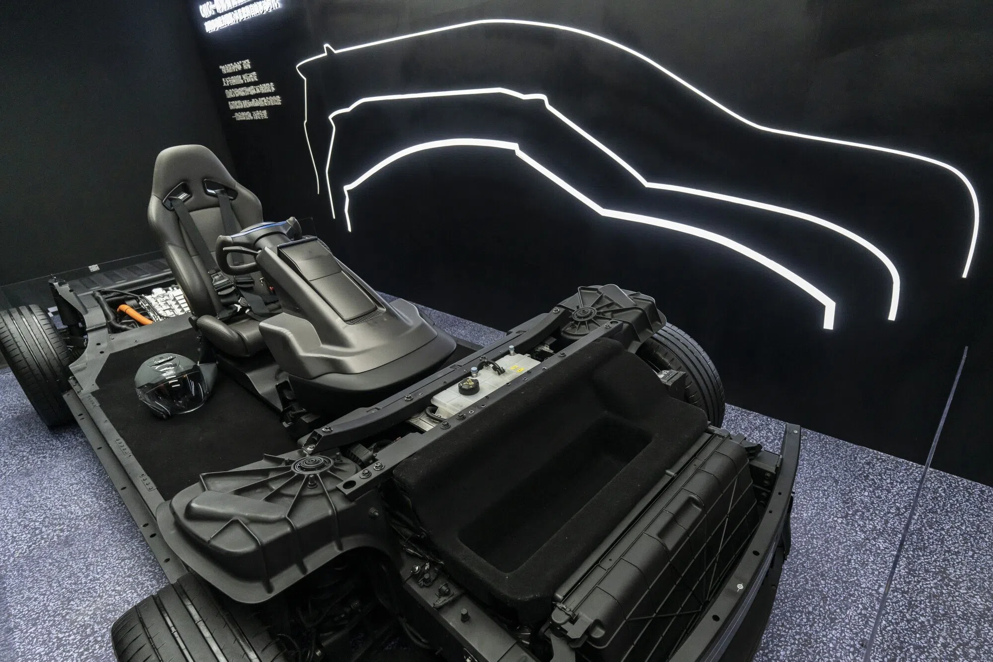 The Contemporary Amperex Technology Co. (CATL) Integrated Intelligent Chassis (CIIC) during a launch event in Shanghai, China, on 24 December 2024. (Qilai Shen/Bloomberg)