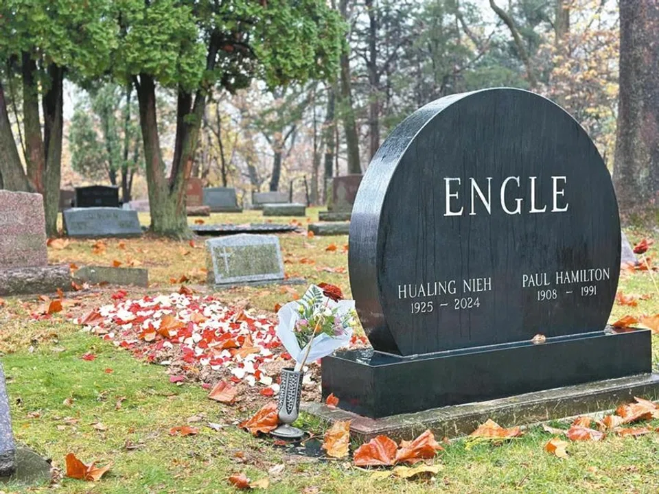 Nieh Hualing was buried beside Paul Engle in November 2024. (Photo provided by Chiang Hsun)