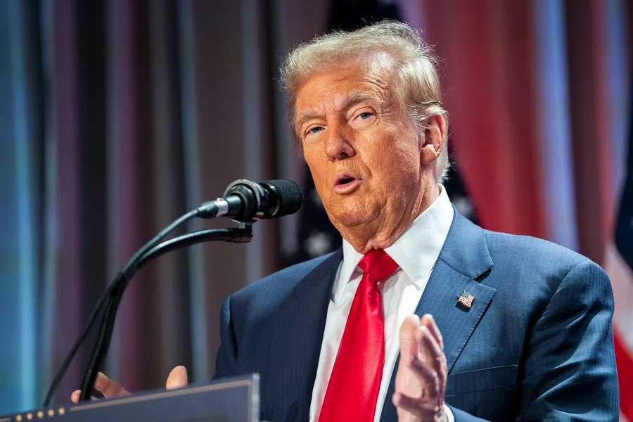 US President-elect Donald Trump speaks at the House Republican conference meeting in Washington, DC, US, on 13 November 2024. 
