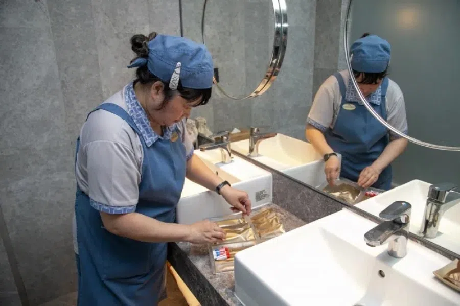Taiwan's hospitality industry is facing a shortage of workers, including housekeeping and cleaning. (Courtesy of Hotel Royal)