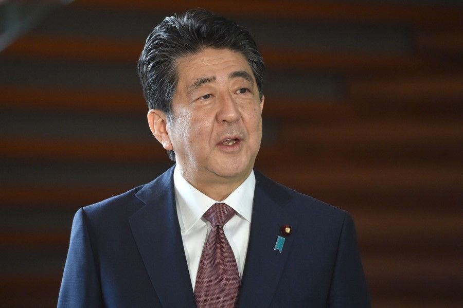 Former Japanese Prime Minister Shinzo Abe in Tokyo on 16 September 2020. (Kazuhiro Nogi/AFP)