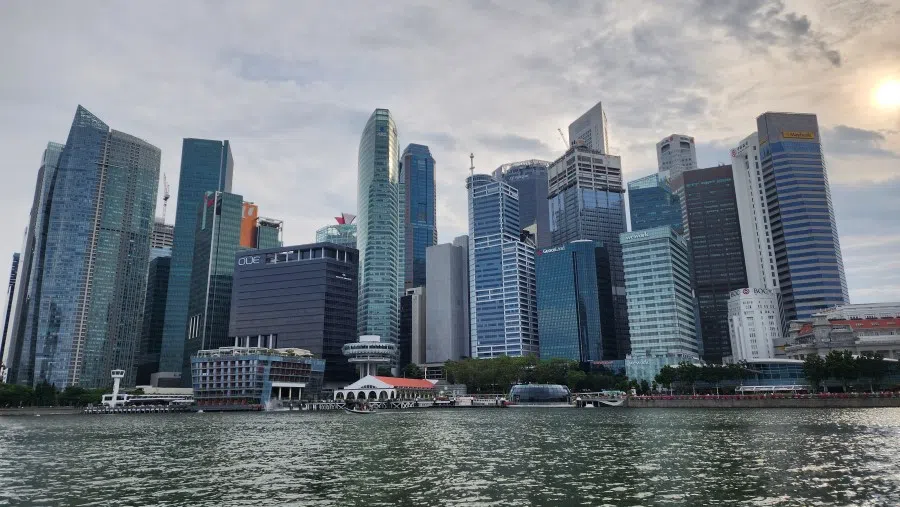 A general view of Singapore's central business district, including Collyer Quay. (SPH Media)