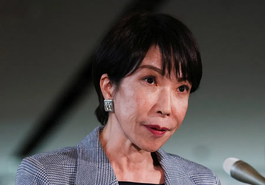 Japan's Prime Minister Sanae Takaichi speaks to the media after a telephone call with US President Donald Trump, at her official residence in Tokyo, Japan, 25 November 2025.