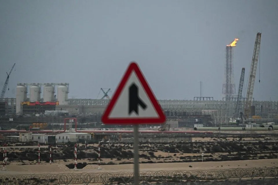 This photo shows QatarEnergy's operating facilities in Ras Laffan Industrial City on 2 March 2026. (AFP)