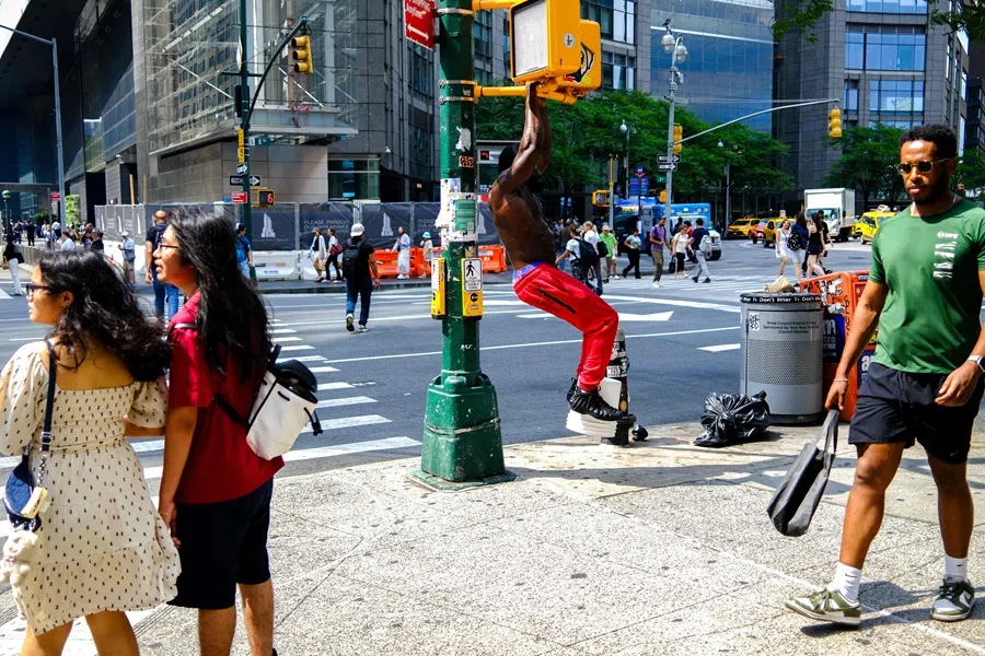 A shot of a street in the Manhattan borough of New York City on 24 July 2025. (Charly Triballeau/AFP)