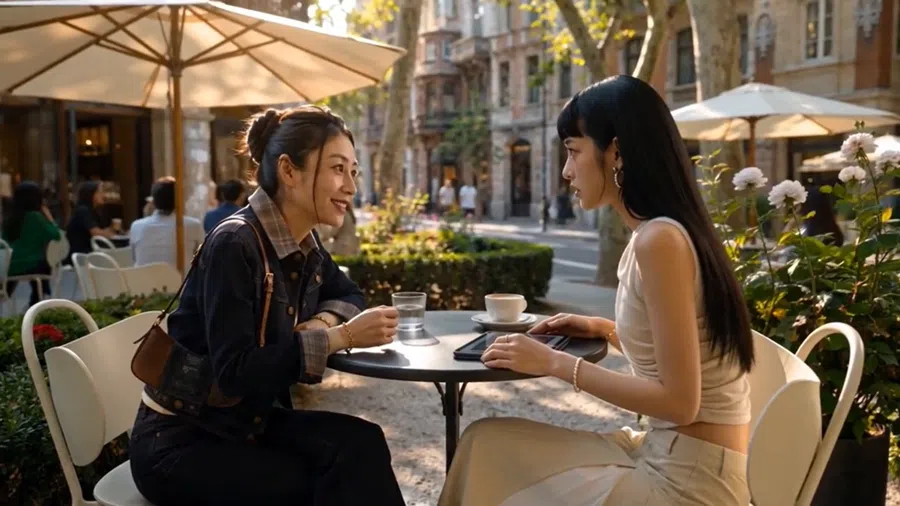 A scene from The Laid-off Girl (《被裁掉的女孩》), a short drama generated entirely by AI.