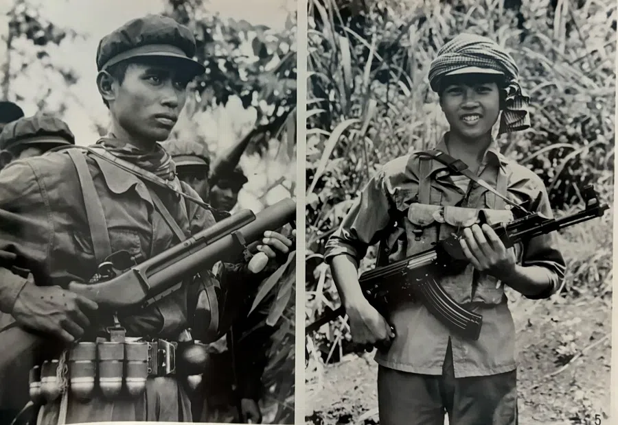 Khmer Rouge guerrillas along the Thai-Burmese border, 1978.