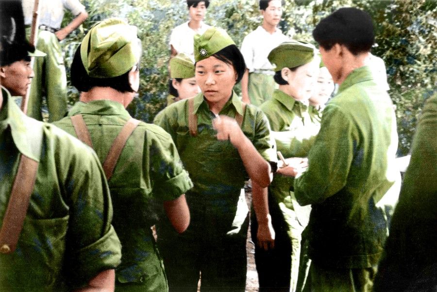 Female members of the Korean volunteer troops, 1939.