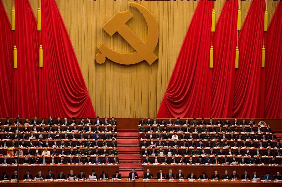 In this file photo taken on 24 October 2017, a general view shows delegates attending the closing of the 19th Communist Party Congress at the Great Hall of the People in Beijing, China. (Nicolas Asfouri/AFP)