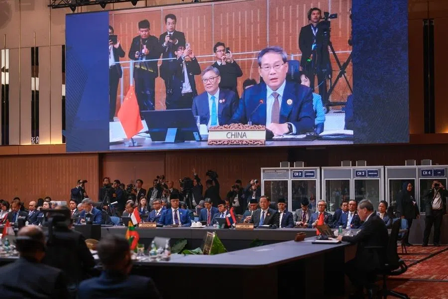 China Premier Li Qiang speaking at the 28th ASEAN-China Summit at the Kuala Lumpur Convention Centre in Kuala Lumpur, Malaysia, 28 October 2025.