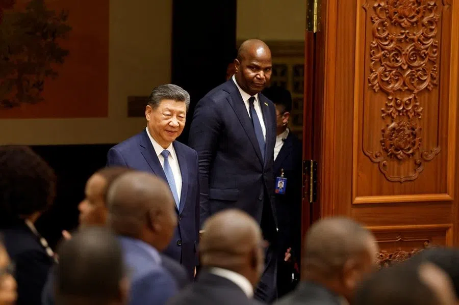 China's President Xi Jinping and Mozambique's President Daniel Chapo attend a signing ceremony at the Great Hall of the People in Beijing, China, 21 April 2026. (Haruna Furuhashi/Pool via Reuters)