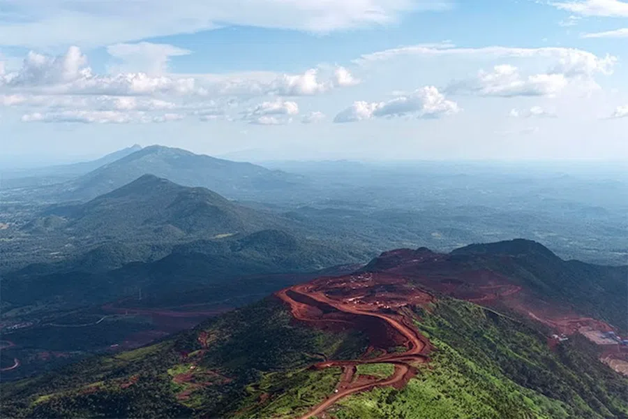 The Blocks 1 and 2 zone of Simandou in Guinea. (Photo provided by Caixin)