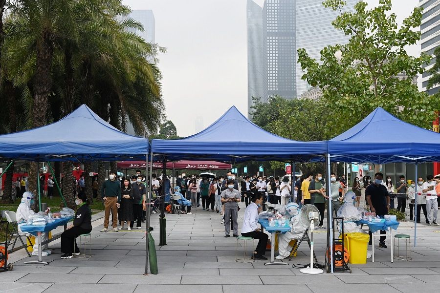 Residents get tested for Covid-19 in Guangzhou, Guangdong province, China, 16 November 2022. (CNS)