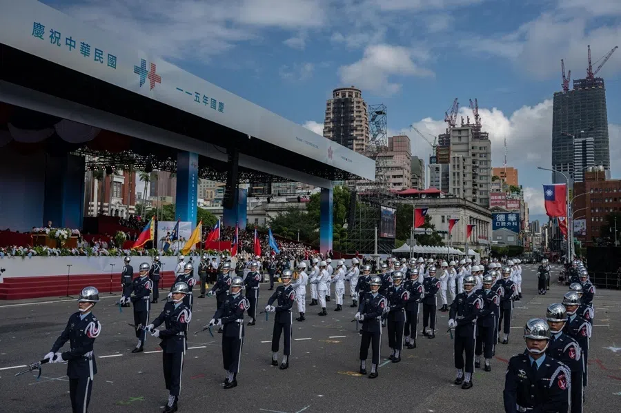 The honour guard during the National Day celebration in Taipei, Taiwan, on 10 October 2026.