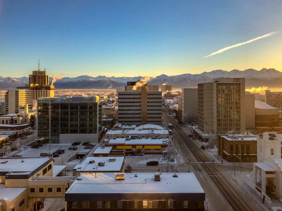 A view of Anchorage, February 2018. (Wikimedia)