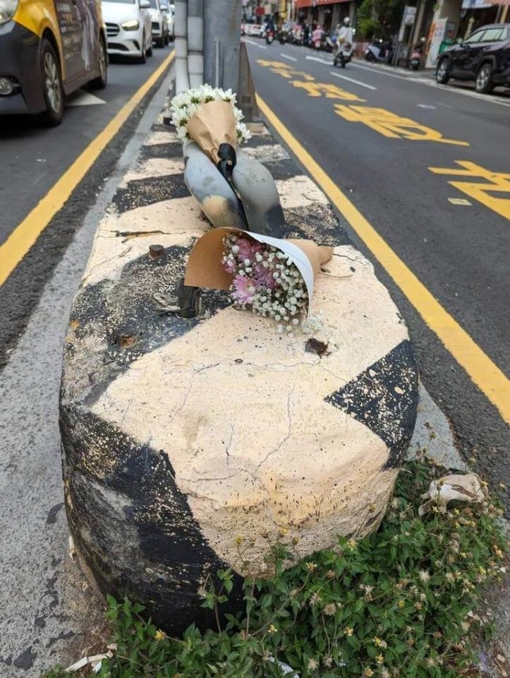 A three-year-old girl surnamed Yu was killed on 8 May 2023 while crossing the road in Tainan, Taiwan. (Internet)