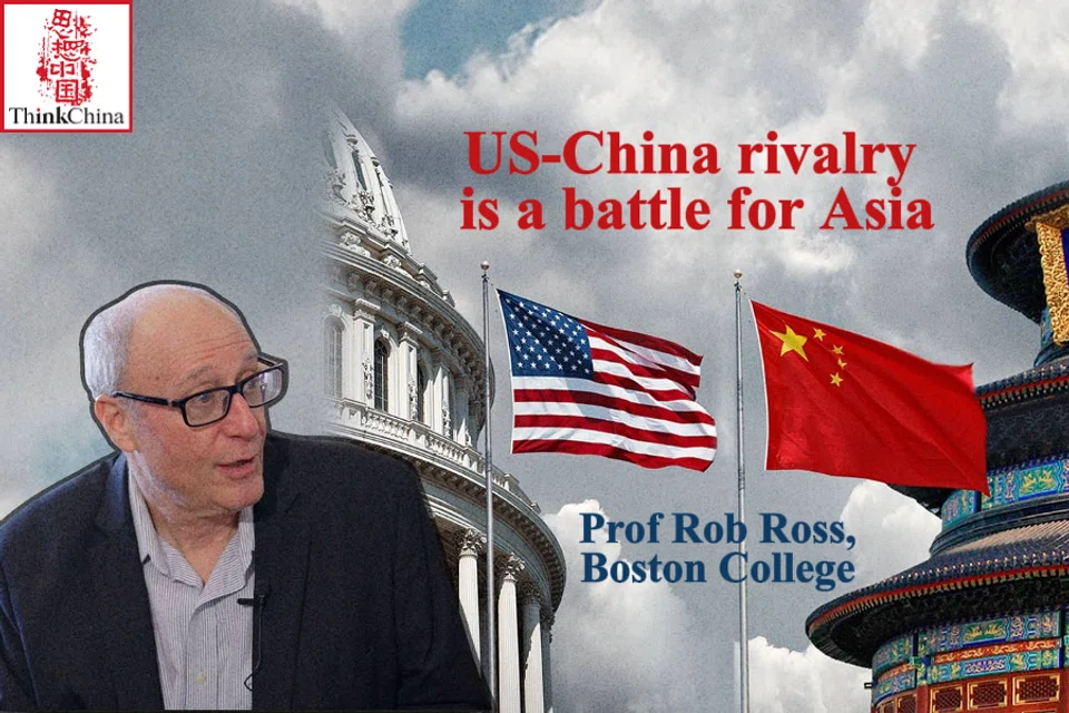 ThinkChina editor Chow Yian Ping speaks with Professor Robert S. Ross of Boston College. (Lu Lingming and istock)