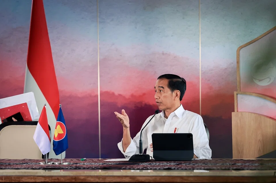 Indonesian President Joko Widodo speaking with the media on 8 May 2023 at Meruorah Convention Centre in Labuan Bajo, the fishing town on Flores Island in eastern Indonesia that is the venue of the two-day ASEAN Summit. (SPH Media)