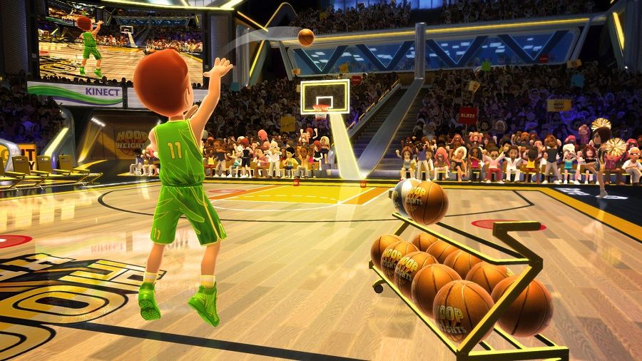 Screenshot of Kinect Sports Season Two Basketball Challenge Pack, a motion-sensing game. (Microsoft)