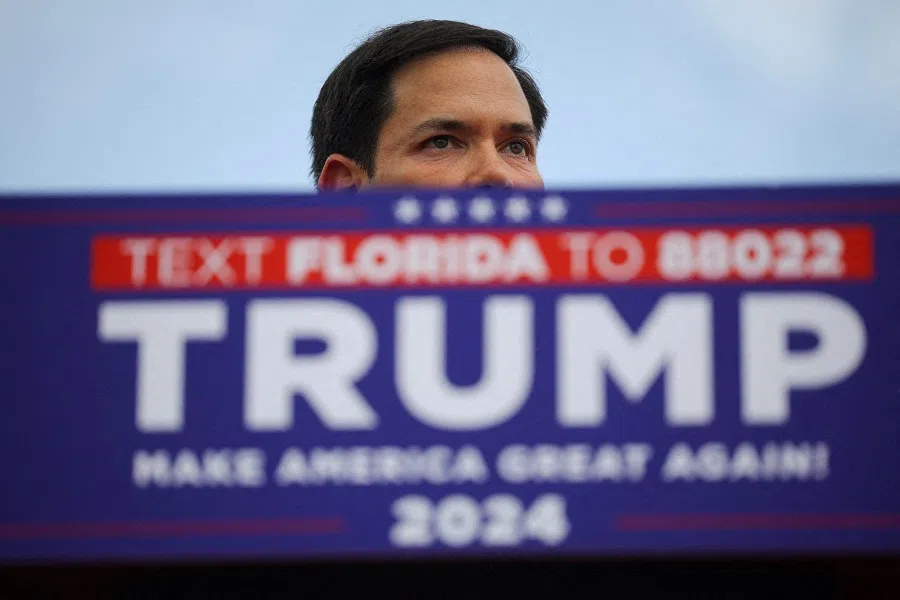 US senator Marco Rubio attends Republican presidential candidate and former US President Donald Trump’s campaign rally at Trump’s golf resort in Doral, Florida, US, on 9 July 2024. (Brian Snyder/Reuters)