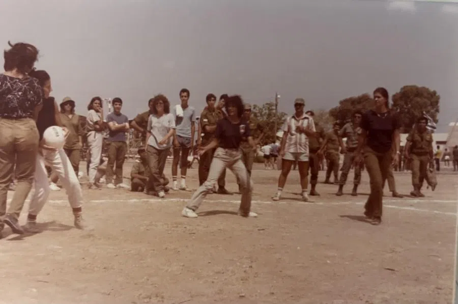 Sports activities at a military family visitation event.