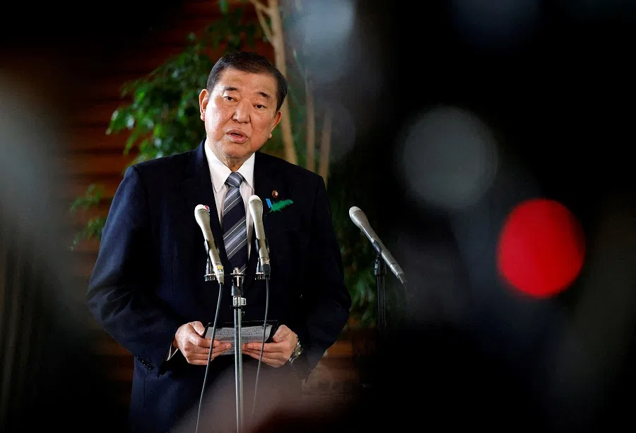 Japanese Prime Minister Shigeru Ishiba speaks to reporters at the prime minister’s official residence in Tokyo, Japan, on 17 April 2025.