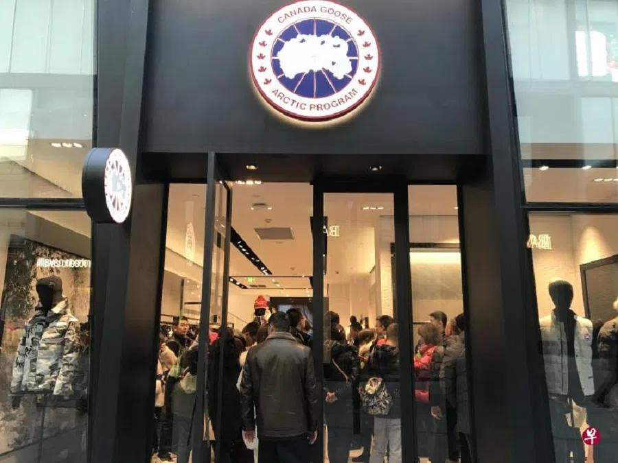 A crowded Canada Goose store when it opened for business on 30 December 2018 in Sanlitun, Beijing, China. (Photo: Lim Zhan Ting)