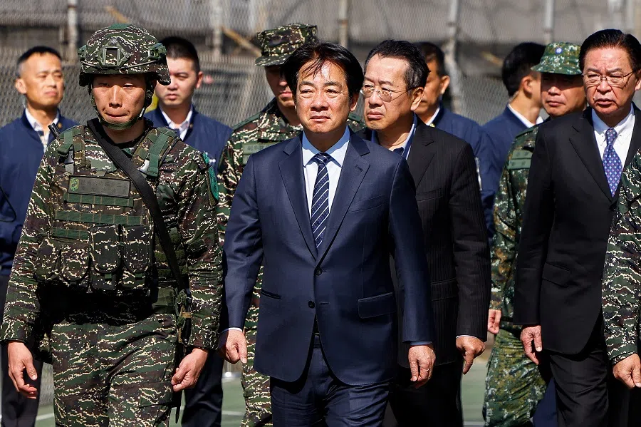 Taiwan’s President Lai Ching-te visits Songshan airbase in Taipei, Taiwan on 21 March 2025.