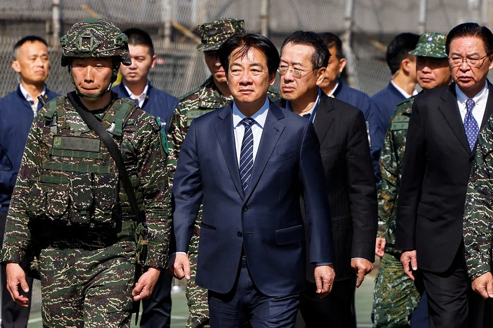 Taiwan’s President Lai Ching-te visits Songshan airbase in Taipei, Taiwan on 21 March 2025. (Ann Wang/Reuters)