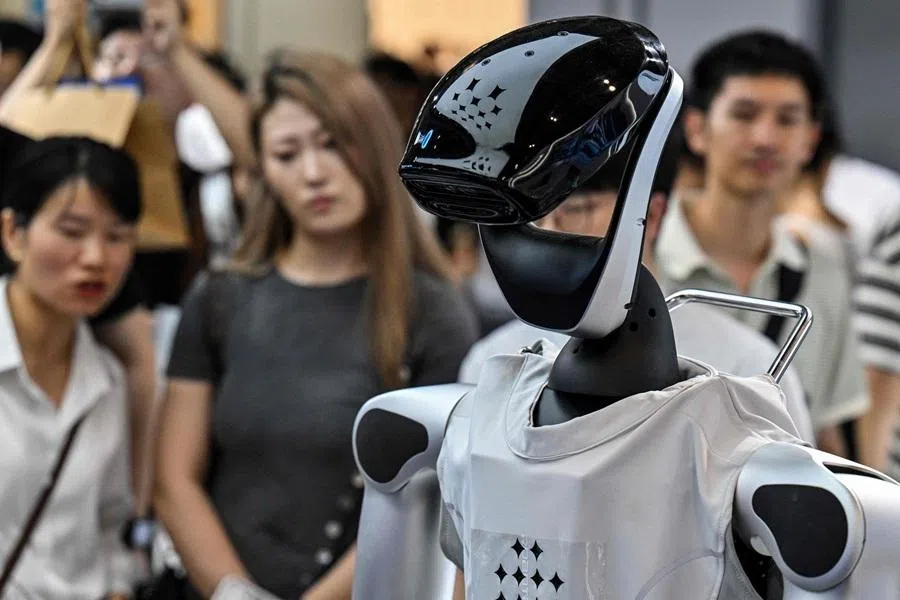 A humanoid robot by Robotera during the World Artificial Intelligence Conference (WAIC) in Shanghai on 18 July 2026.