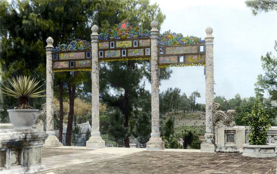 Archways in the ancient city of Hue, 1920s.