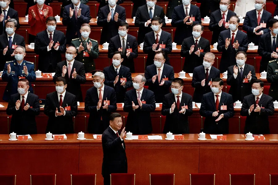 Chinese President Xi Jinping waves as he arrives for the opening ceremony of the 20th Party Congress of the Communist Party of China, at the Great Hall of the People in Beijing, China, 16 October 2022. (Thomas Peter/File Photo/Reuters)