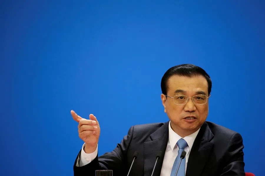 Chinese Premier Li Keqiang speaks at the news conference following the closing session of the National People's Congress (NPC), at the Great Hall of the People in Beijing, China, 20 March 2018. (Jason Lee/File Photo/Reuters)