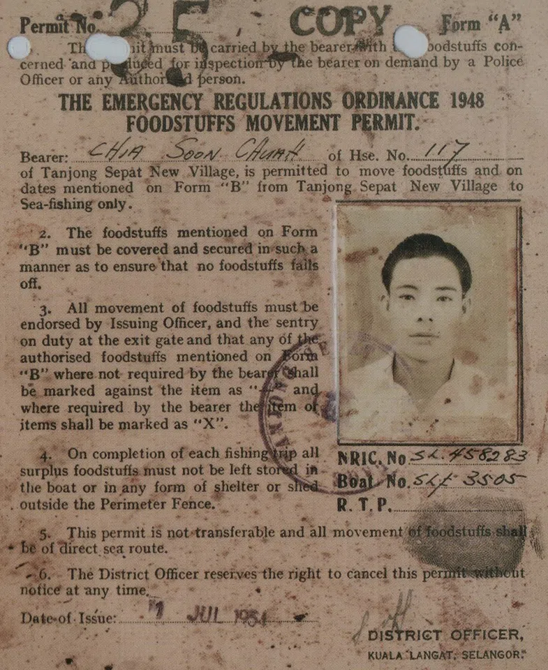 A fishing permit for a new village resident.