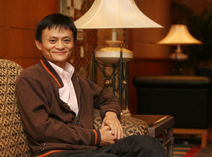 Jack Ma in the earlier years of Alibaba. He was attending the Global Entrepolis@Singapore event in November 2006. (SPH)