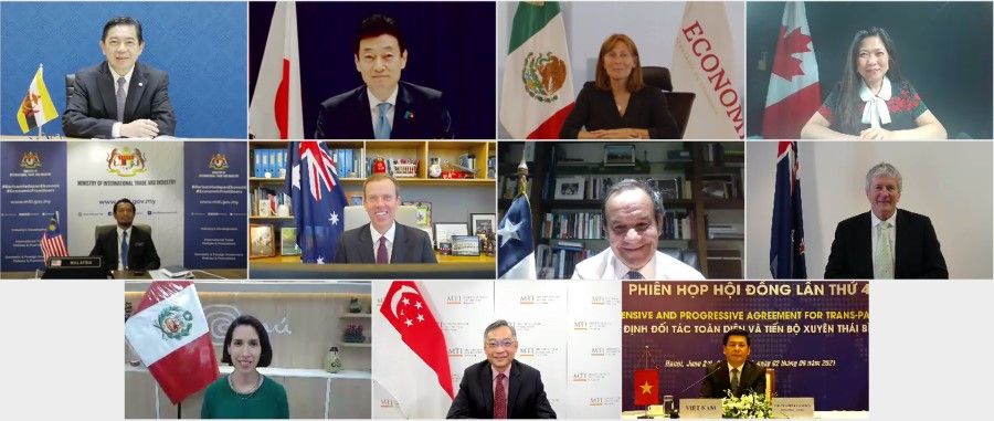 This image taken on 2 June 2021 shows members of the Comprehensive and Progressive Agreement for Trans-Pacific Partnership (CPTPP), including Vietnam. (Ministry of Trade and Industry Singapore)