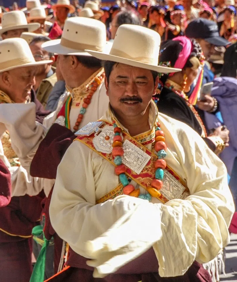 Performers at the beauty contest in Danba.